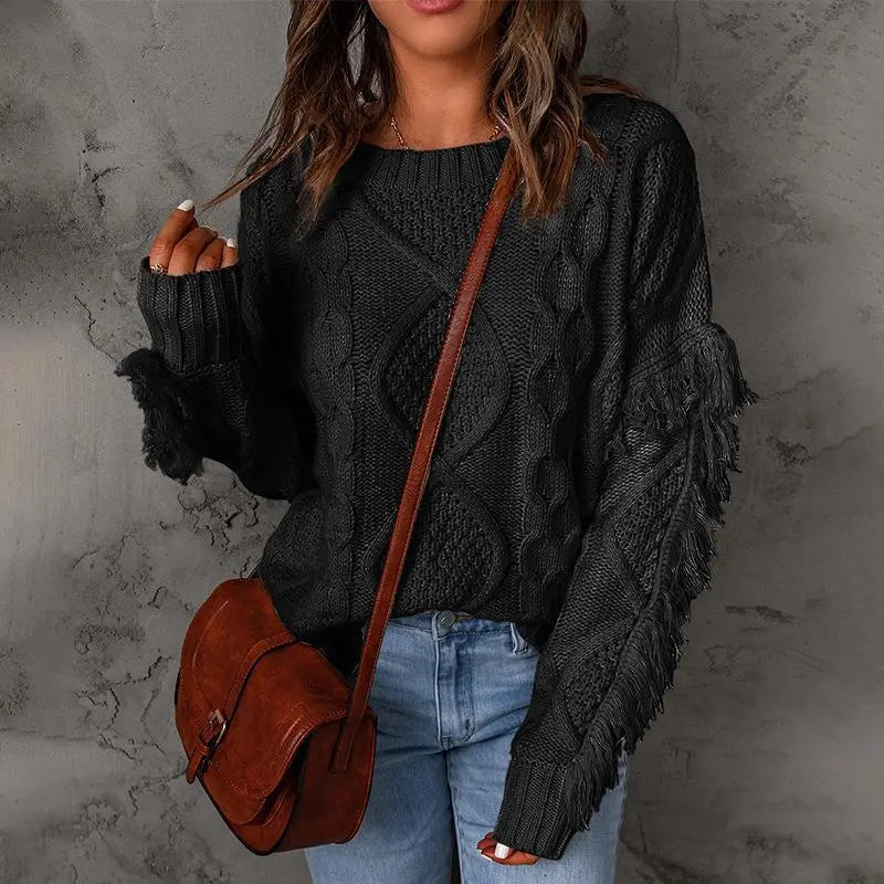 Pull EssenceRonde™ – Pull-tricot Col-Rond Femme, Maille Douce