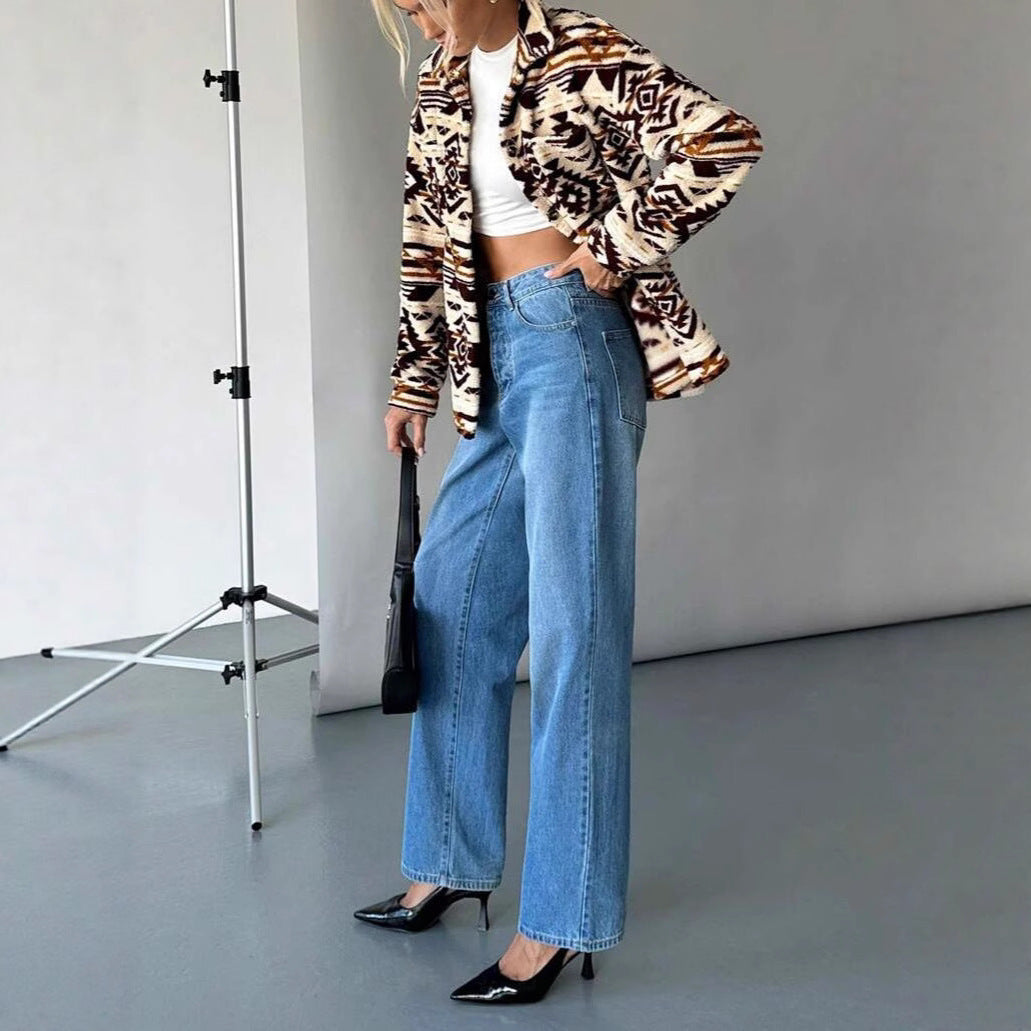 Veste PlushArt™ – Manteau Doudou Imprimé Femme