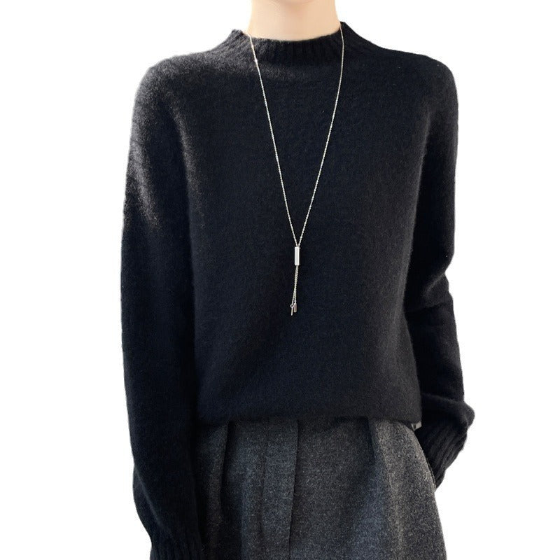 Pull ÉclatNord™ – Col Montant Douillet en Laine Tricotée