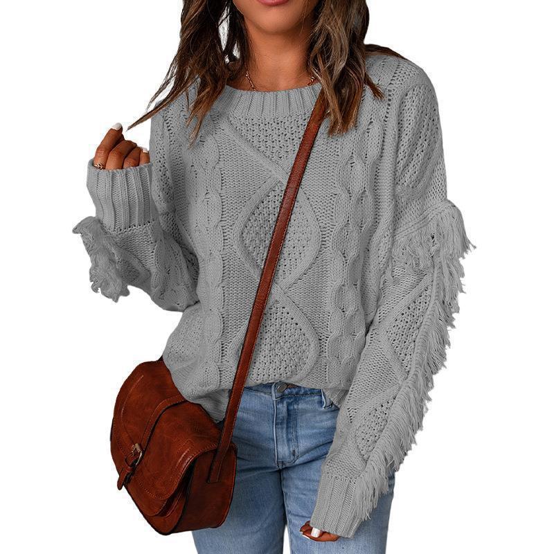 Pull EssenceRonde™ – Pull-tricot Col-Rond Femme, Maille Douce