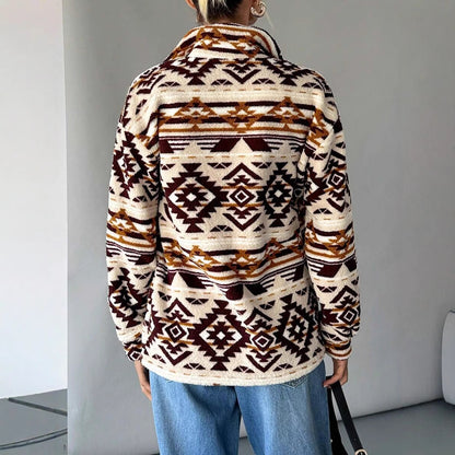 Veste PlushArt™ – Manteau Doudou Imprimé Femme