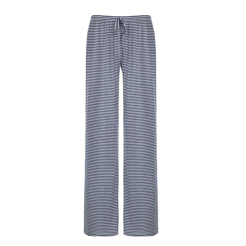 Zaraï™ – Pantalon Rayé à Lien Ajustable Bleu 2